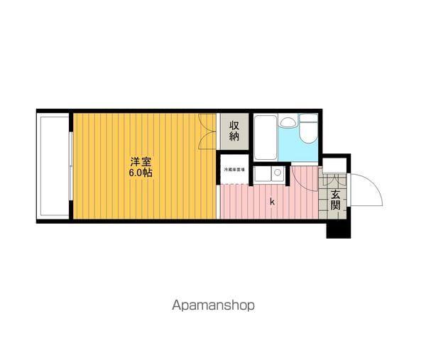 プライムアーバン勝どき(ワンルーム/9階)の間取り写真