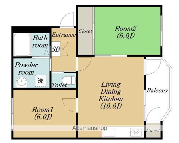 ミラクルステアーズ(2LDK/2階)の間取り写真