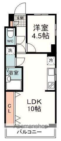 パルシティ伝馬町(1LDK/4階)の間取り写真