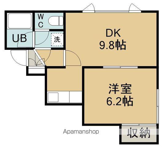 アーバンパレス雅(1DK/2階)の間取り写真