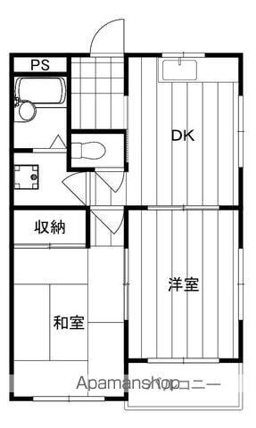 メゾンコムラ(2DK/2階)の間取り写真