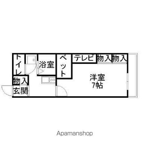 レオパレス大野芝Ⅰ(1K/1階)の間取り写真
