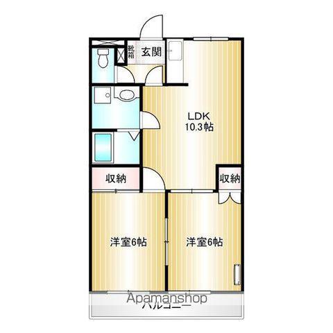 フォレスト赤池A棟(2LDK/2階)の間取り写真
