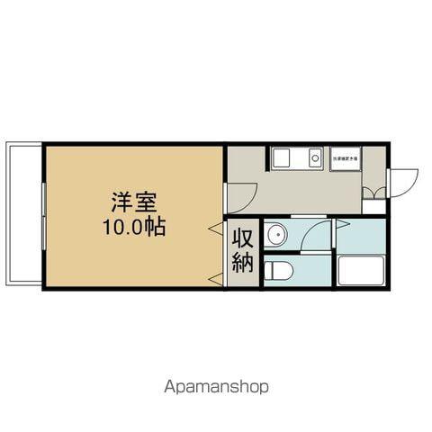 ソレイユ光(1K/2階)の間取り写真