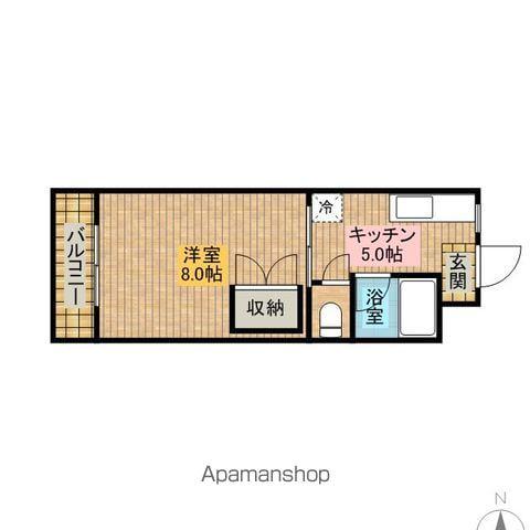 サンローヤル萩丘(1DK/3階)の間取り写真