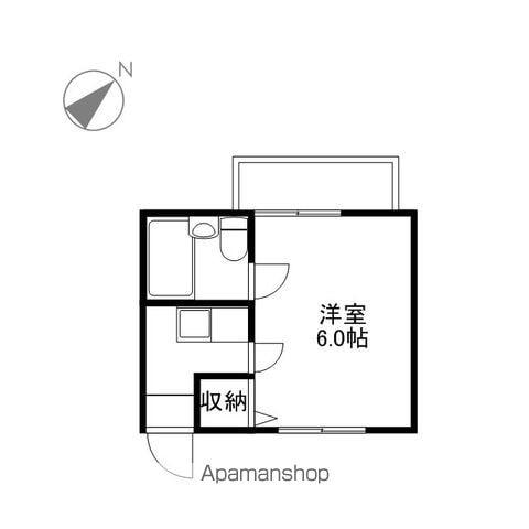 サークルハウス(1K/2階)の間取り写真