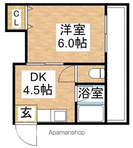 リアライズ上新庄豊新(1DK/2階)の間取り写真