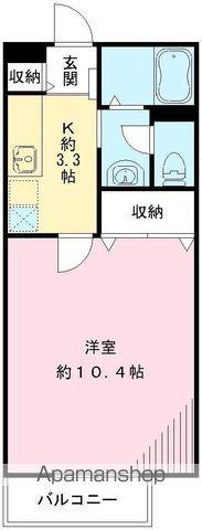 エンジェル観音台(1K/1階)の間取り写真