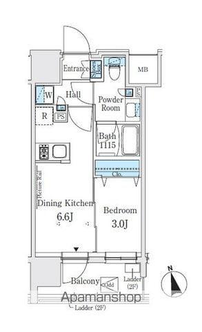J.GRAN COURT 浅草(1DK/7階)の間取り写真