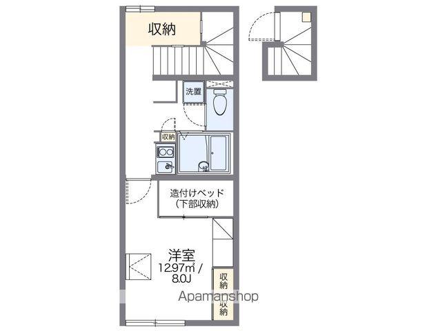 レオパレス柏田(1K/2階)の間取り写真