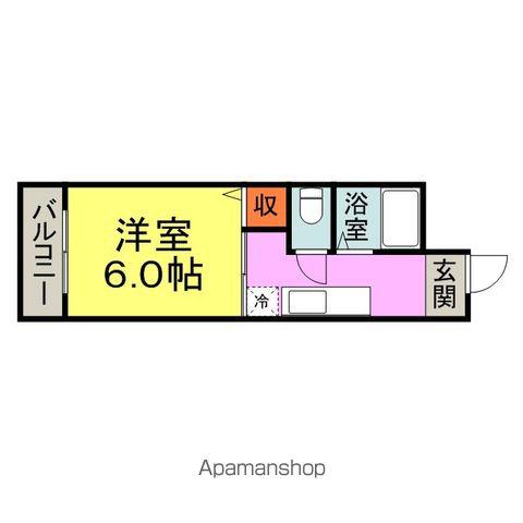 フレンドコーポⅡ(1K/1階)の間取り写真