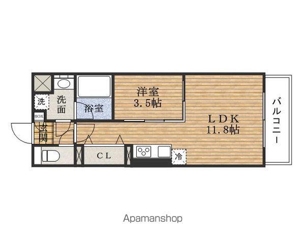 レクシアCHIYOZAKI(1LDK/1階)の間取り写真