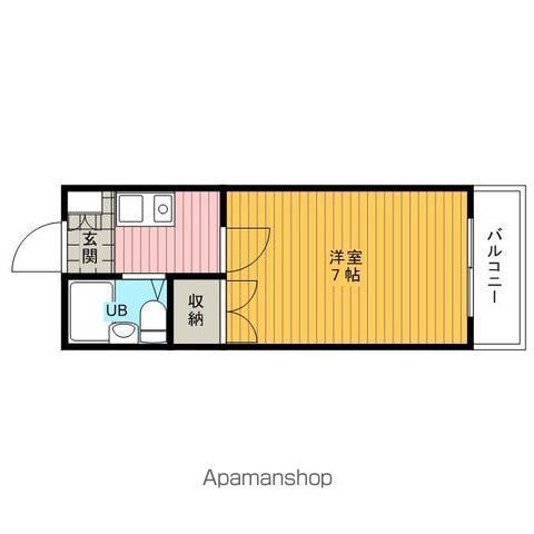 コージィコート瀬川Ⅱ(1K/3階)の間取り写真