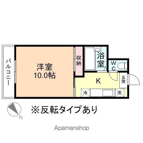 PLAZA寺町Ⅱ番館(1DK/2階)の間取り写真