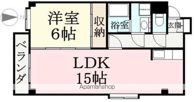 ヤシキコーポ(1LDK/1階)の間取り写真