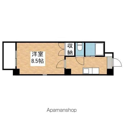 グレーシアス・川名(1K/4階)の間取り写真