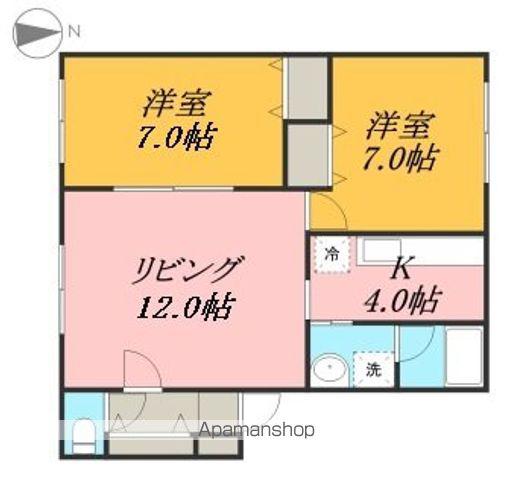 クリスタル510Ⅱ(2LDK/1階)の間取り写真