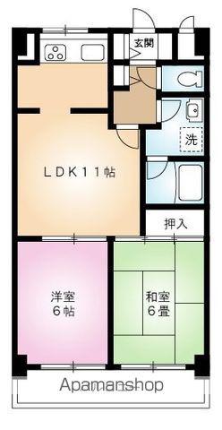 朝日パリオ東青梅(2LDK/2階)の間取り写真