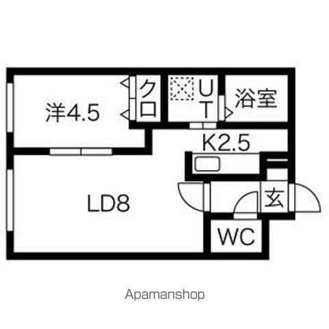 FORESTERIOR(1LDK/2階)の間取り写真