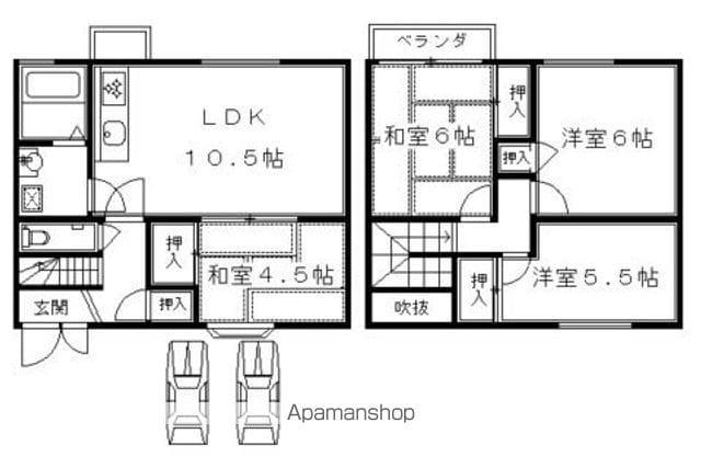 京福北野線 北野白梅町駅 徒歩7分 2階建 築30年(4LDK)の間取り写真