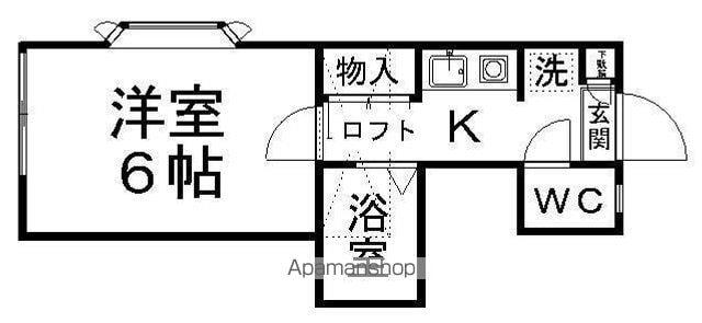 クレール菊田町(1K/1階)の間取り写真
