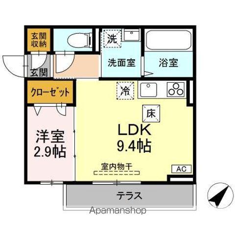 レスア柏崎I(1LDK/1階)の間取り写真