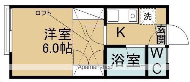 ベルトピア仙台9(1K/2階)の間取り写真
