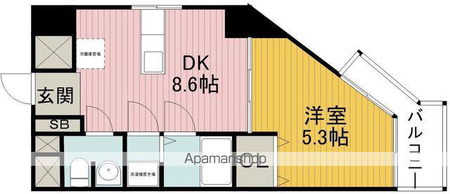 ハイライフ蛍池(1DK/2階)の間取り写真