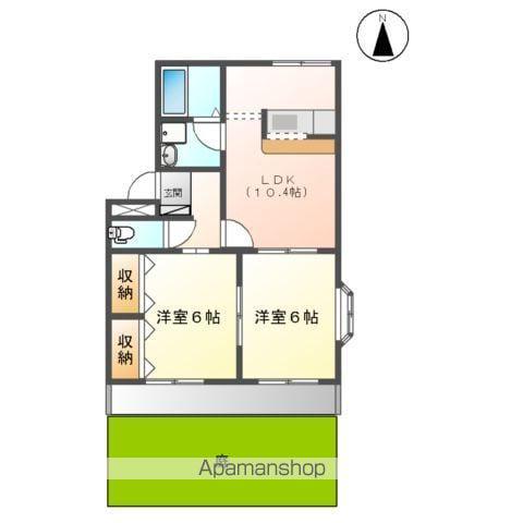 ラバーズハイム弐番館(2LDK/1階)の間取り写真