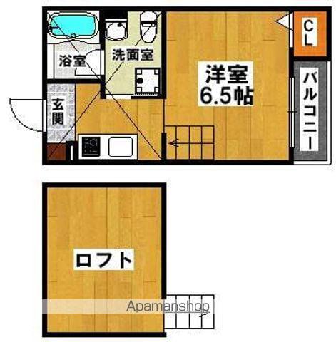 プランドールUG(1K/1階)の間取り写真