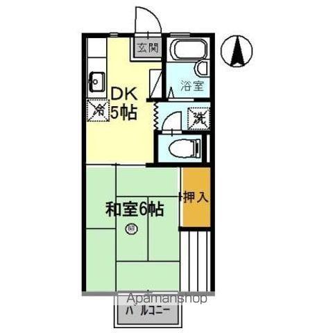 サントネージュ・ST(1DK/2階)の間取り写真