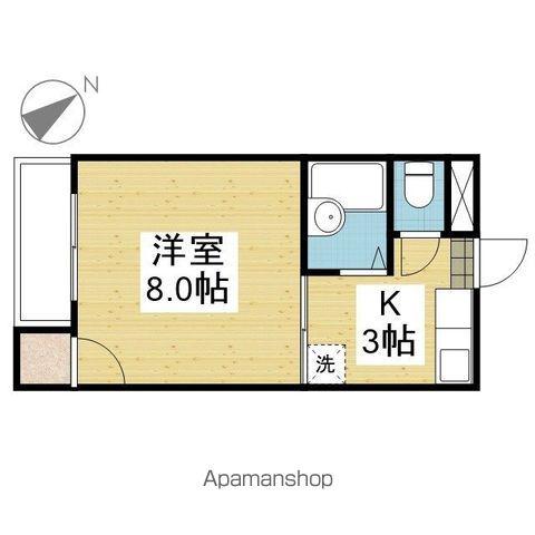 宮田ハイツ(1K/3階)の間取り写真