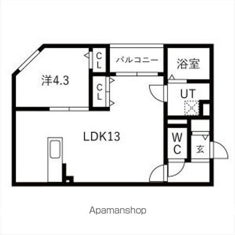 NAGOYA THE ノースGATE(1LDK/3階)の間取り写真