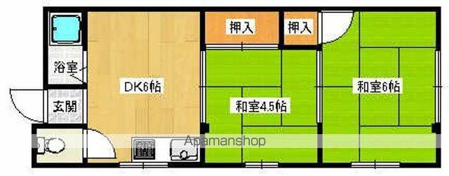 メゾンド福島(2DK/3階)の間取り写真