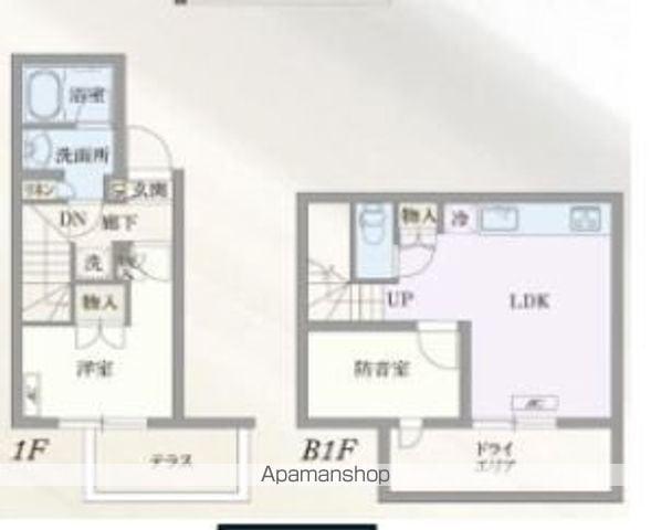 PASEO白山Ⅰ・Ⅱ(1SLDK/1階)の間取り写真