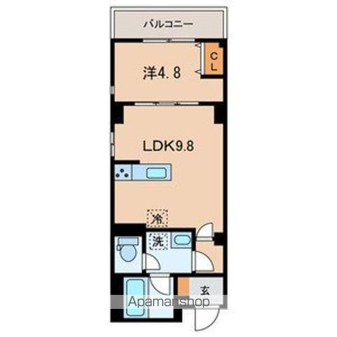 カーザ・ブランカ北斎(1LDK/4階)の間取り写真