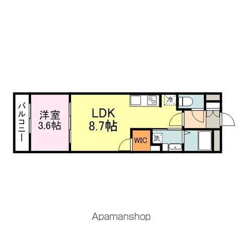 月光手城ルート2(1LDK/1階)の間取り写真