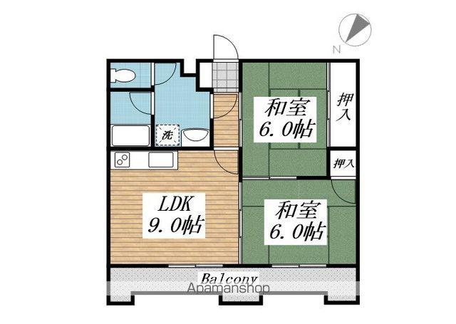 プレアール鷹の巣4(2LDK/3階)の間取り写真