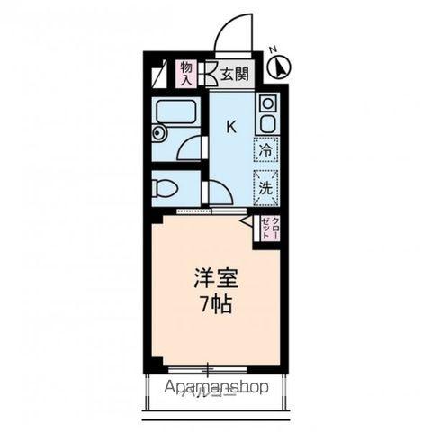 アビテコート(1K/2階)の間取り写真