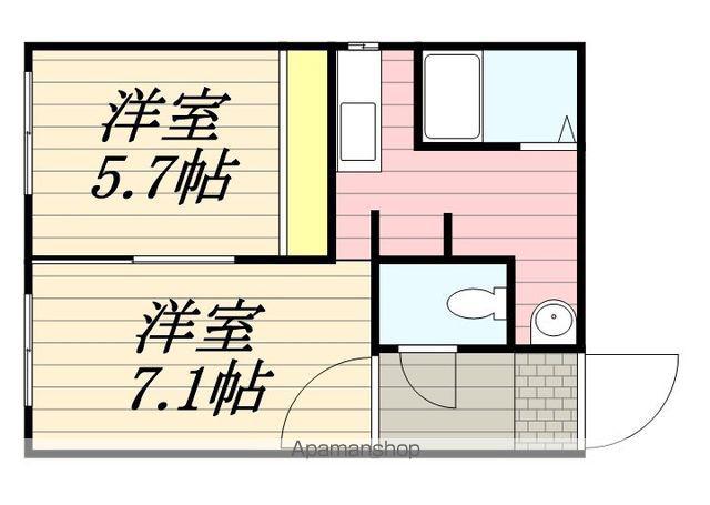パトラス白石(1LDK/2階)の間取り写真