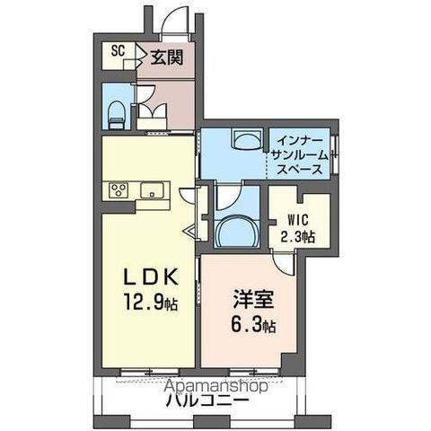 レガーレ(2LDK/3階)の間取り写真