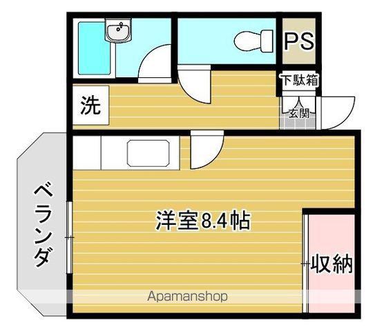 シャトーフジタ(ワンルーム/2階)の間取り写真