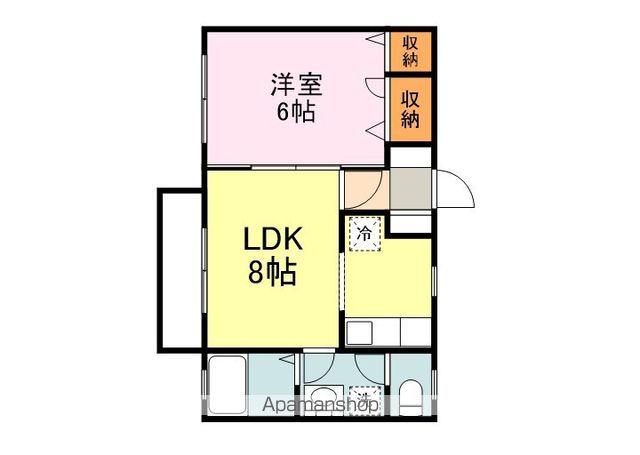 サンフォレスト木之庄(1LDK/1階)の間取り写真