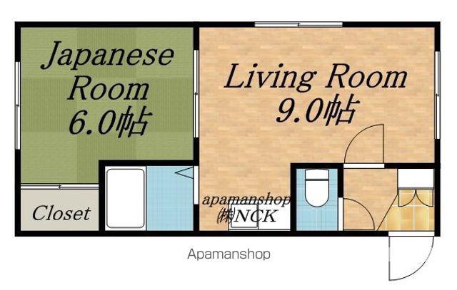 リバーグリーン N(1LDK/2階)の間取り写真