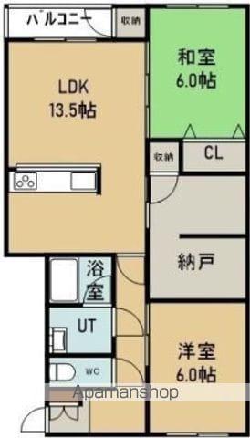 コーポ函館Ⅵ(2LDK/1階)の間取り写真