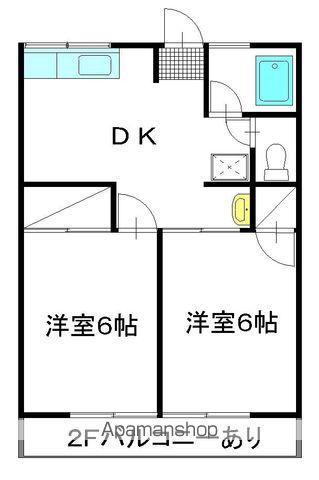 シティハイムサンライズ(2DK/1階)の間取り写真