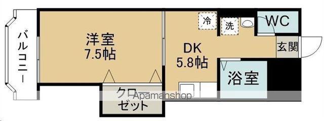 アーバンハイツ福住Ⅱ(1DK/3階)の間取り写真