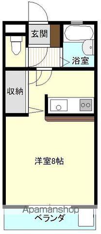 らふぃーね牧Ⅱ(ワンルーム/2階)の間取り写真