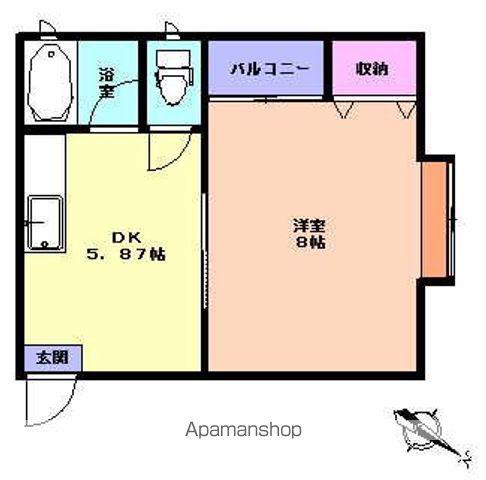パル五番館(1DK/1階)の間取り写真
