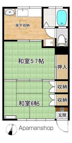 サンハイツ(2K/2階)の間取り写真